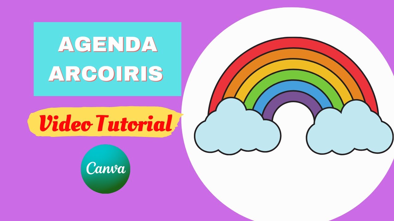 CREA tu propia AGENDA de arcoiris rainbow  en CANVA ⭐️ Tutorial Paso a paso ✅ Fácil y ACTUALIZADO