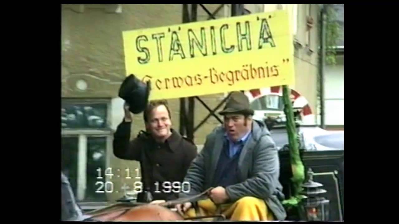 Stänichä Kerwa 1990 (Steinacher Kirchweih 1990) Umzug und Begräbnisrede