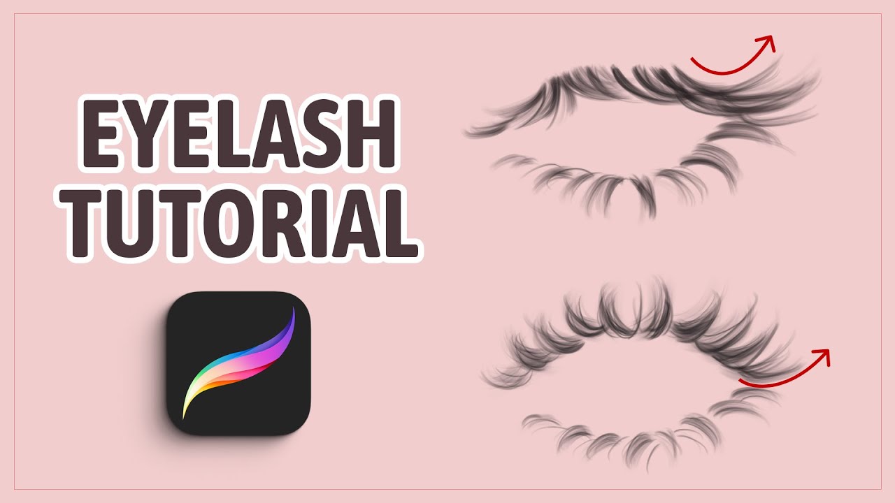 Easy Eyelash Tutorial In Procreate | Drawing Different Types Of Eyelashes