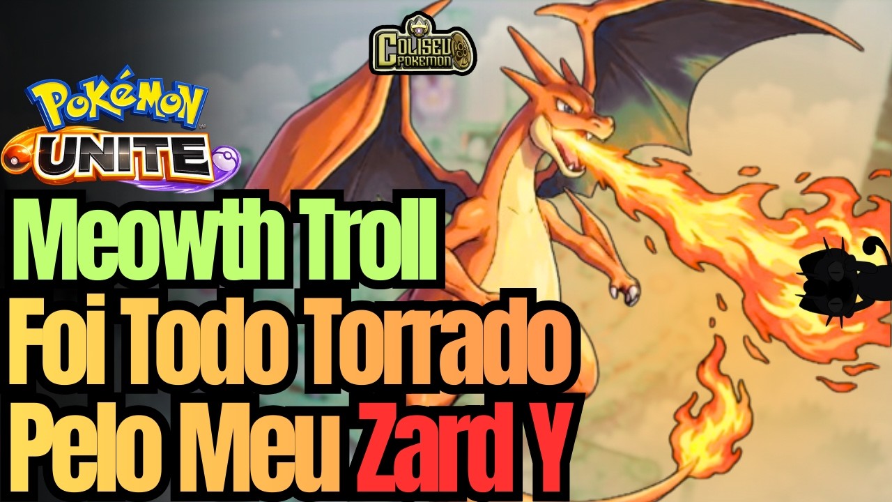 USEI Meu Mega Charizard Y Pra Me Vingar o Meowth Trollzinho ROuba Jungle no Pokemon Unite! #pokemon