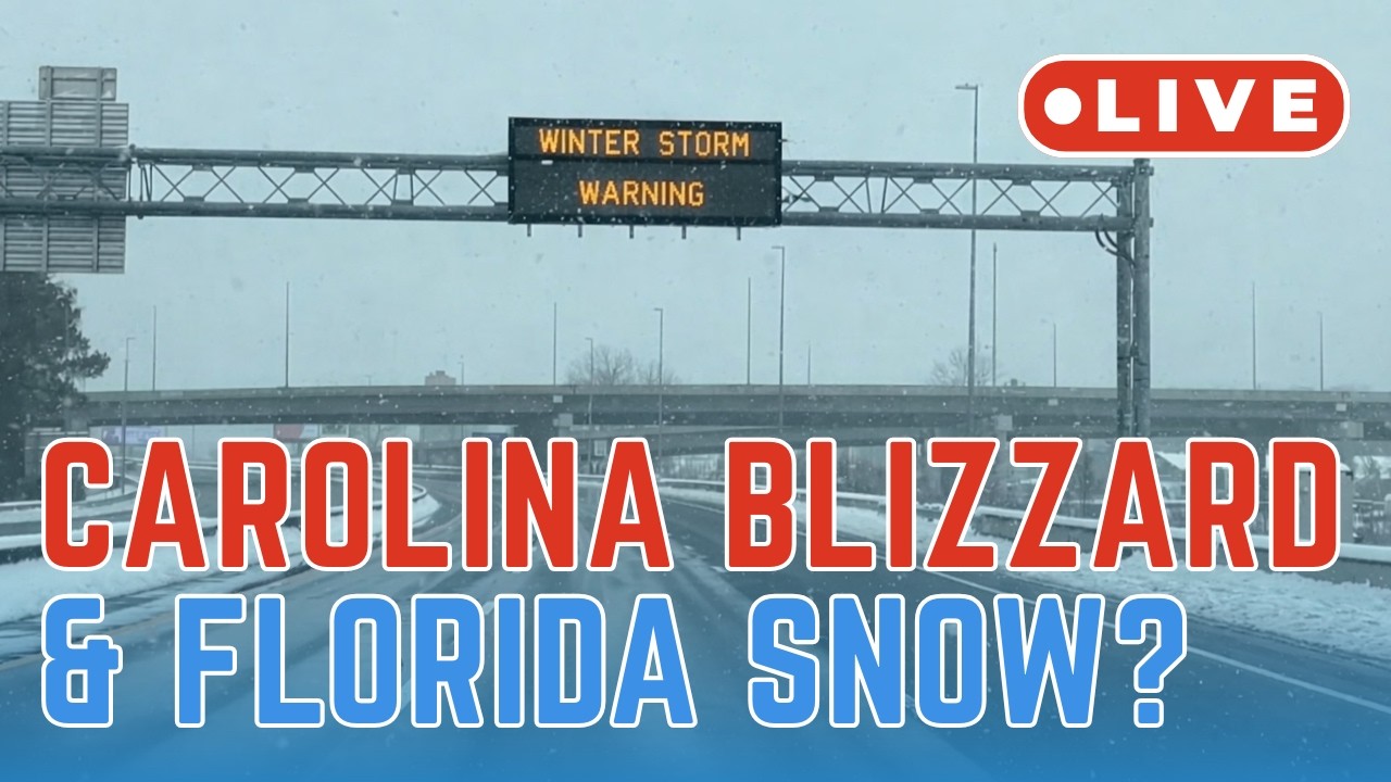🔴 LIVE CHASERS | CAROLINA BLIZZARD & FLORIDA SNOW?!