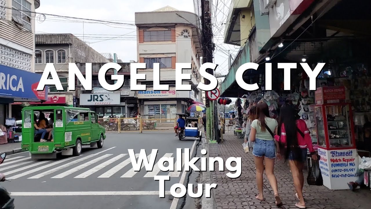 [4K] Walking Through Downtown Angeles city - Philippines