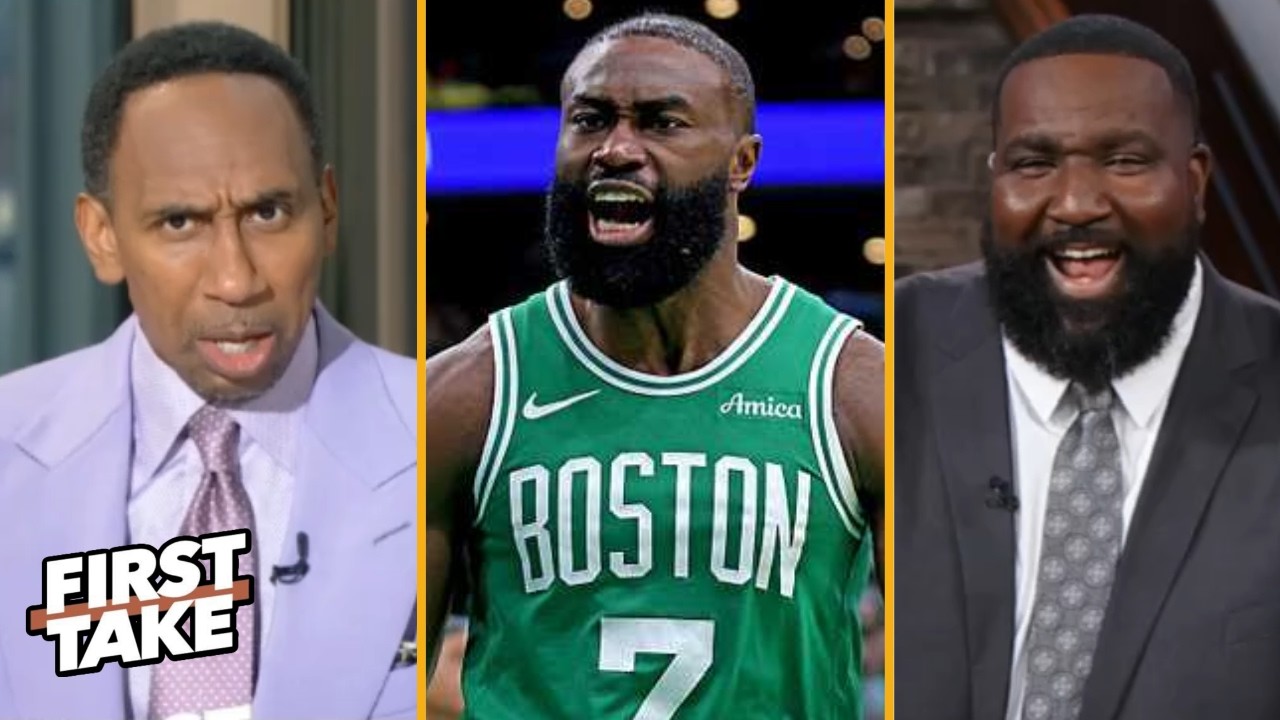 FIRST TAKE | Perks tells Stephen A: No one deserves MVP more than Jaylen Brown at this moment