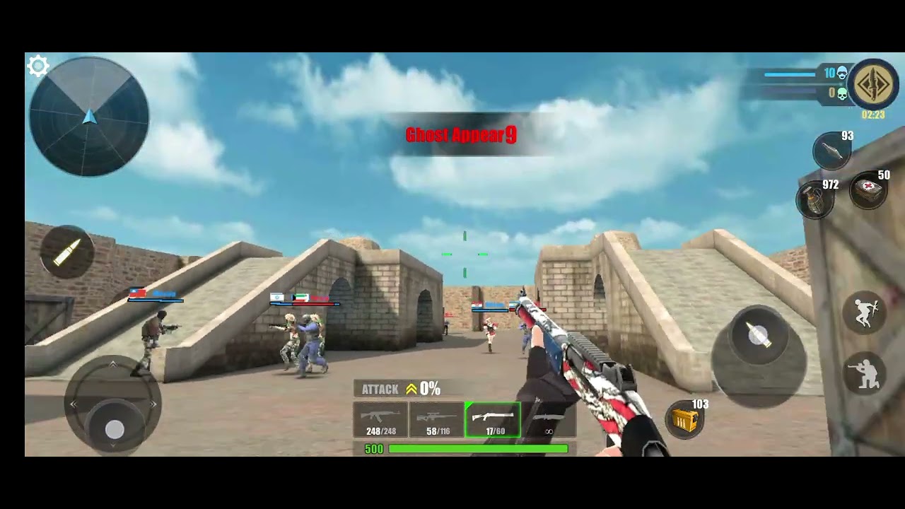 Perang tim perlengkapan penuh counter strike gun commando offline no internet