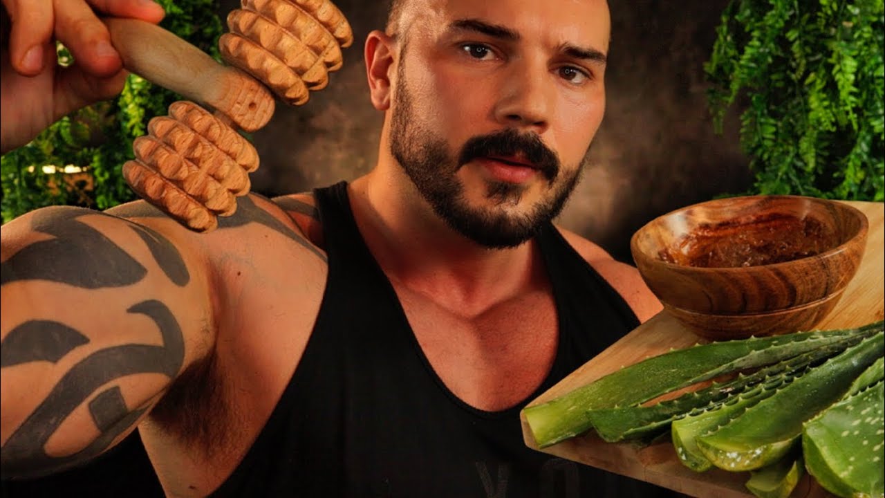 ASMR Sensitive Scalp Massage | Aloe Vera Treatment 🪴 Male Personal Attention ASMR