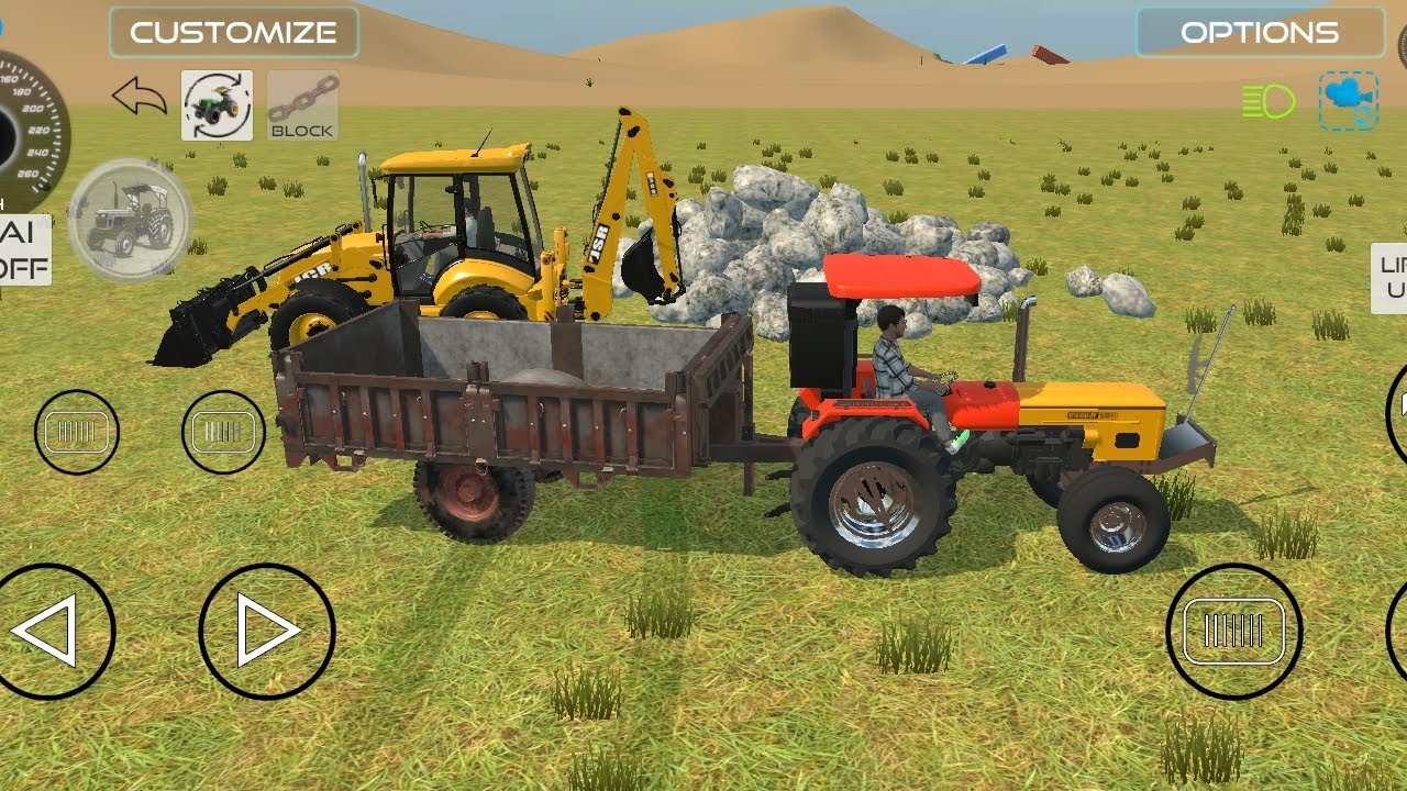 Caption: JCB से भर रहे हैं पत्थर ट्रैक्टर में… किसान की मेहनत रंग लाई! 💪🚜#kisan #tractor #JCB #autom