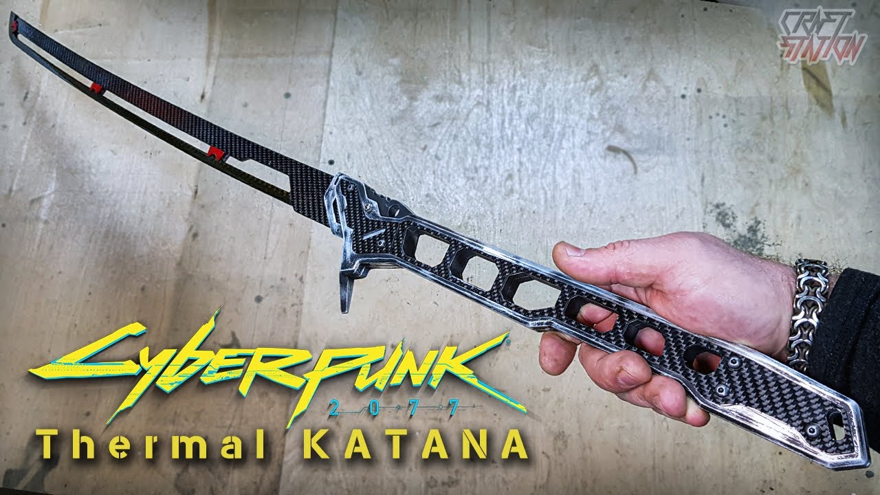 HOW TO MAKE REAL CARBON KATANA FROM CYBERPUNK 2077 THERMAL KATANA DIY