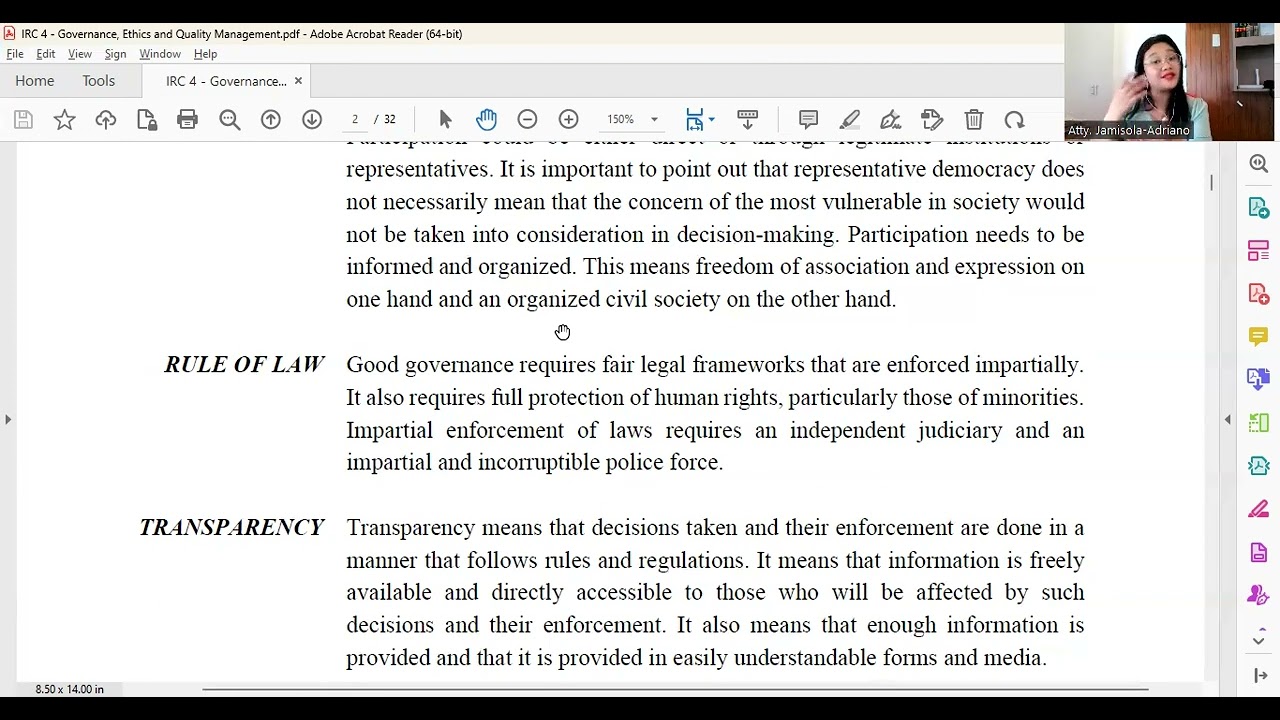 Governance and Good Corporate Governance