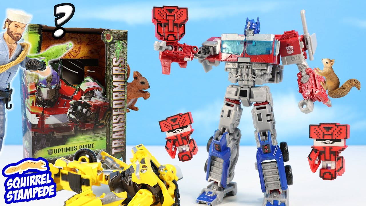 Transformers Rise of the Beasts Optimus Prime & BotBots Autobot Insignia Retro Recon Figure!