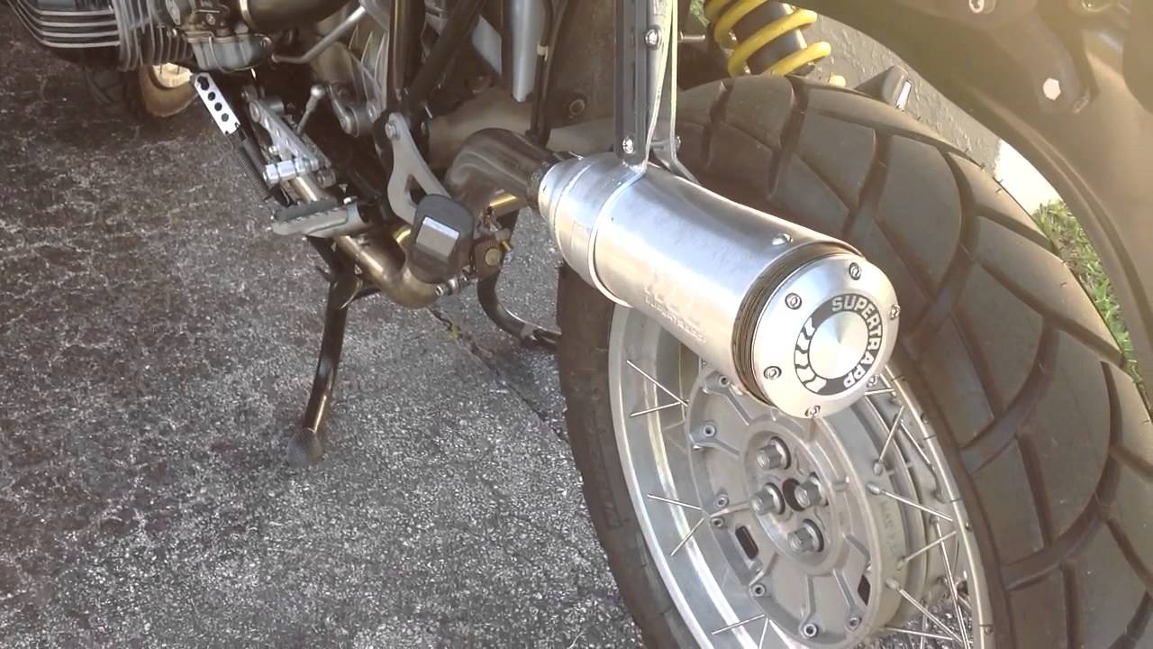 Supertrapp exhaust on BMW R80GS