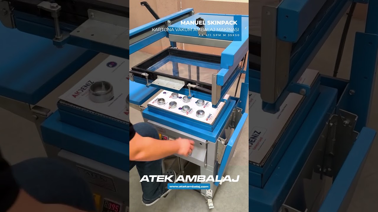 Kartona Vakum Makinası Pn&ouml;matik Skinpack #ambalaj #vakum #hırdavat #skinpack #b2b #eticaret #demir