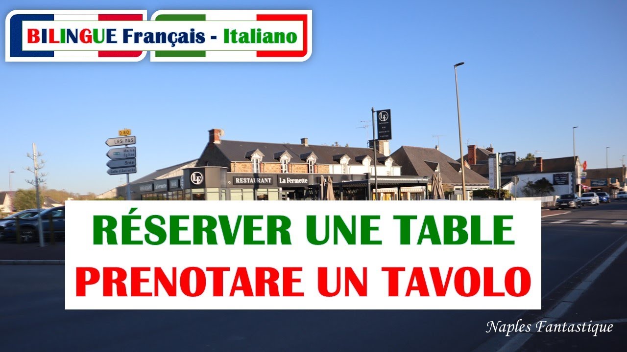 ITALIEN pour le voyage🇮🇹réserver une table au resto FRANCESE per viaggiare🇨🇵prenotare il ristorante