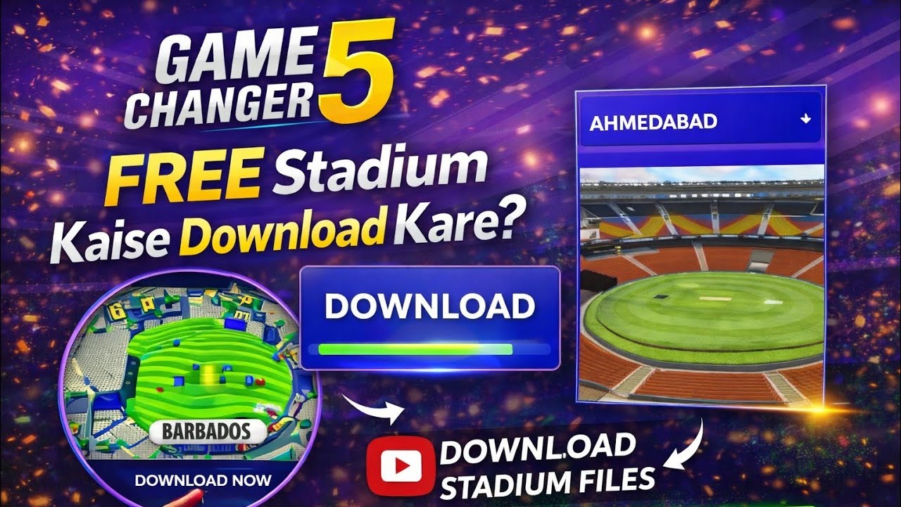 Game Changer 5 V4.2 Stadium Download Kaise Kare? 😱 | Full Tutorial | Add Stadium in GC5