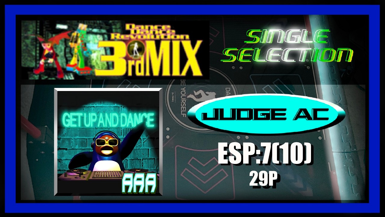 DDR 3RD MIX revisited.  GET UP AND DANCE. ESP PFC 29p ARCADE TIMING.