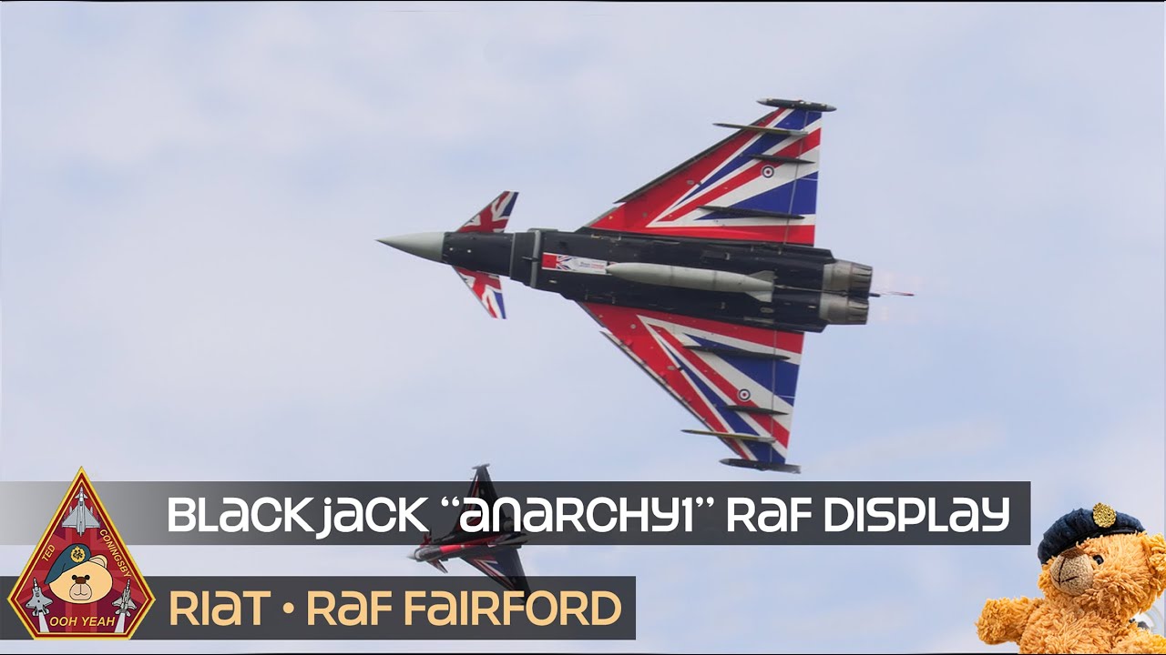 Ripping the Skies 'Blackjack' Typhoon Display RAF Fairford RIAT 2022 - ANARCHY1 RAF Coningsby