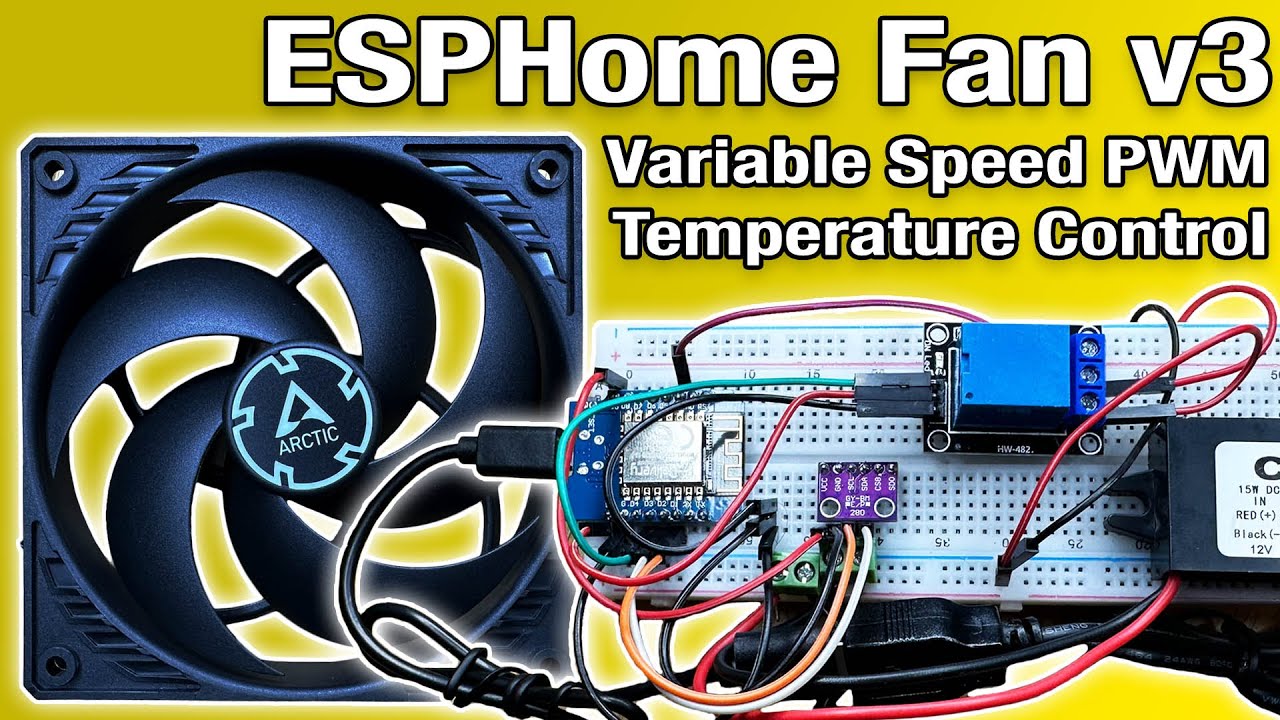 ESPHome Fan v3: регулировка скорости (ШИМ) и температуры