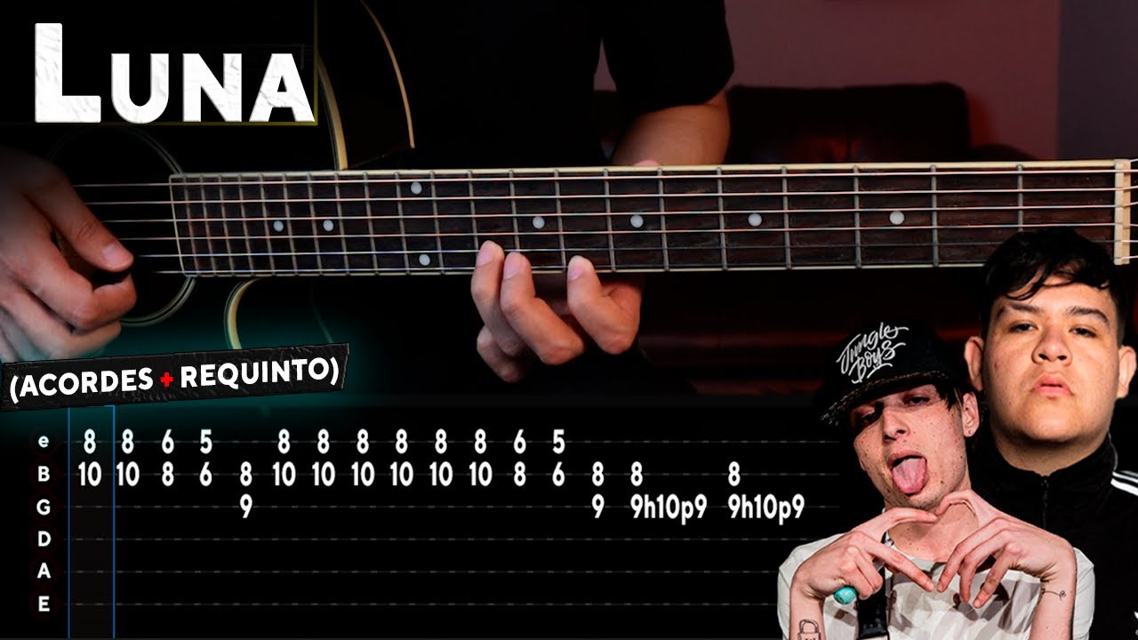 LUNA - Peso Pluma, Junior H - REQUINTO + ACORDES - GUITARRA Tutorial | CHORDS