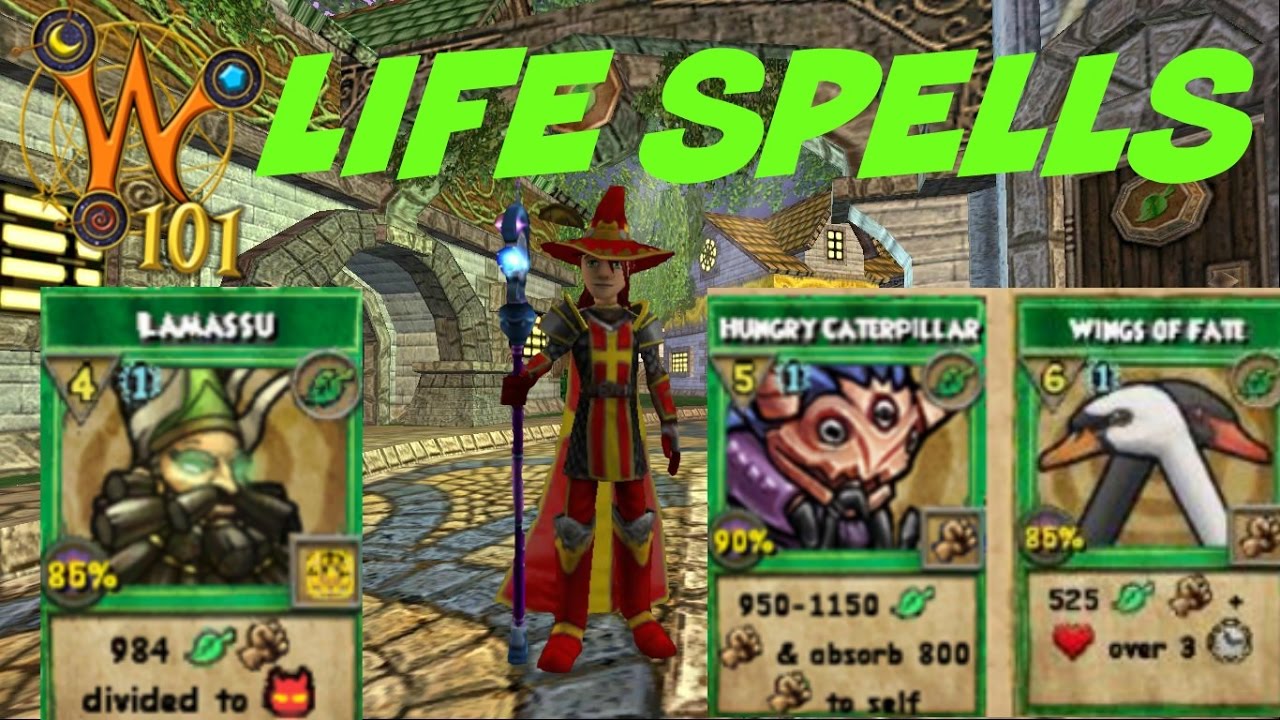 Wizard101: All Life Spells Level 1-120 (2017)