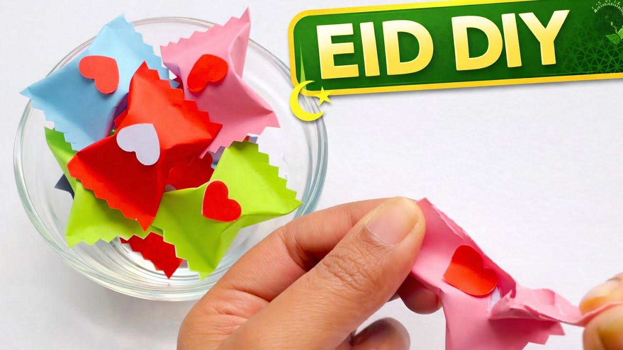 🌙 Easy Eid DIY Card | Handmade Eid Mubarak Card Idea(Ramzan card series part -8)