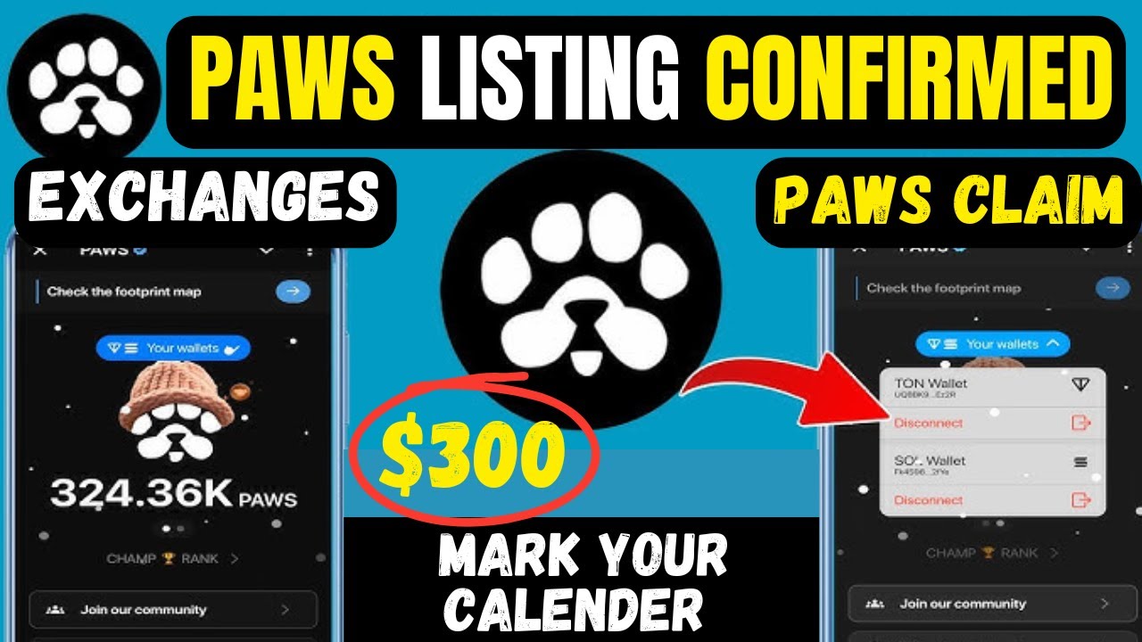 Paws Airdrop Listing Date CONFIRMED: Claim & TGE (Is Binance Listing??)