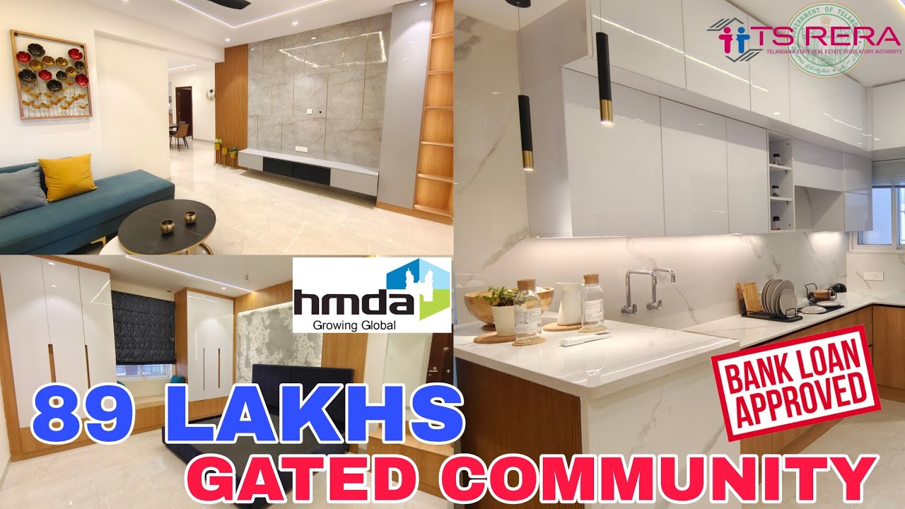89 LAKHS DIRECT OWNER GATED COMMUNITY FLATS FOR SALE NARSINGI HYDERABAD ELIP PROPERTY #drone #sky