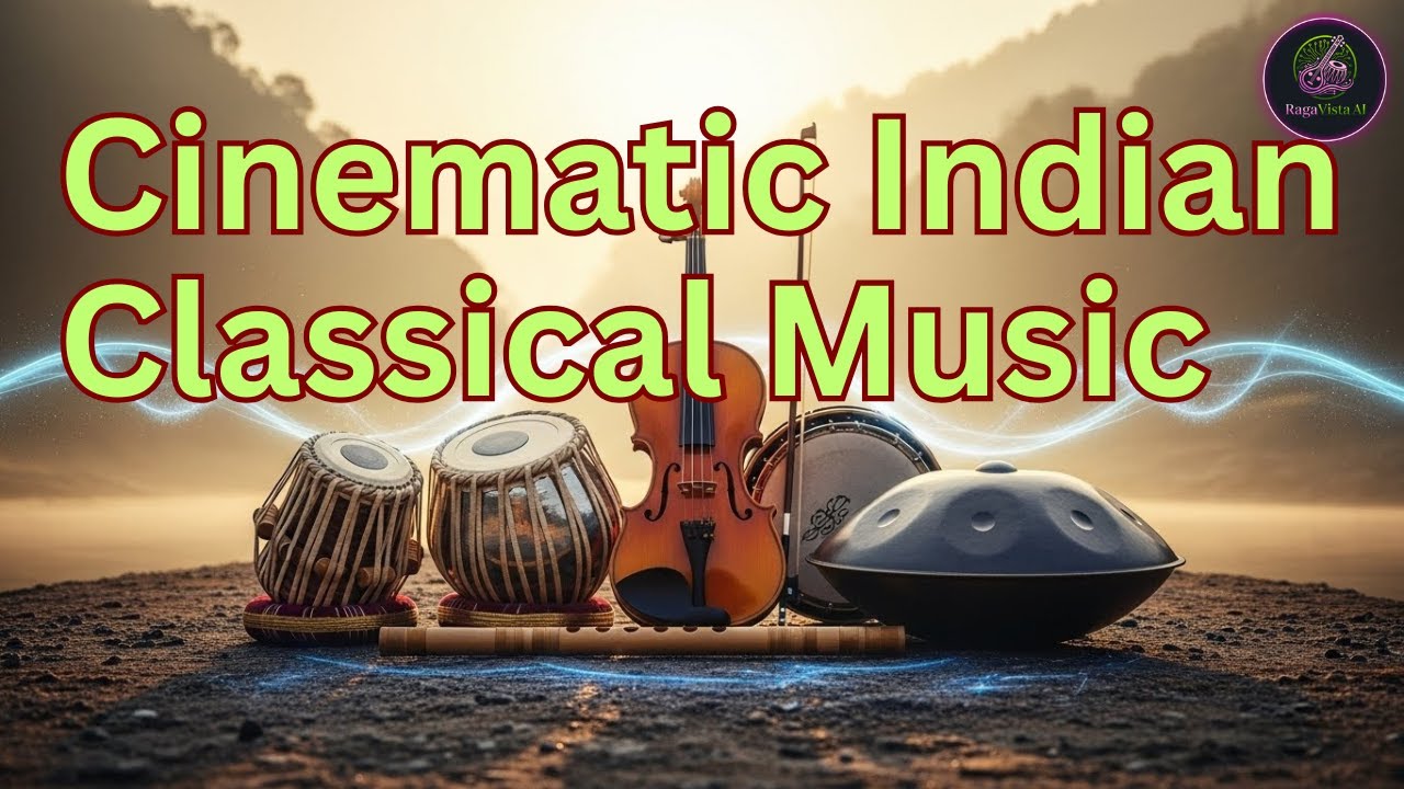 Cinematic Indian Classical Music | Violin, Flute, Tabla & Handpan Fusion