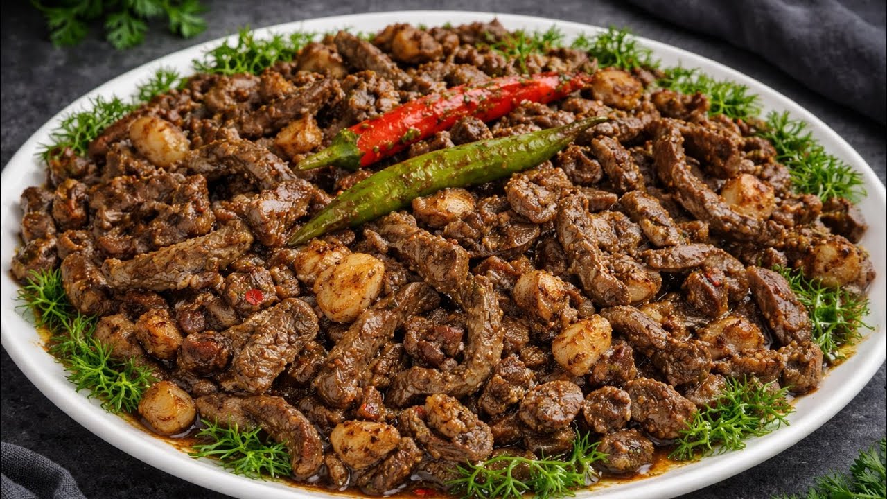 كبدة وقلب باللية الضاني | نكهة غنية وطريقة سهلة