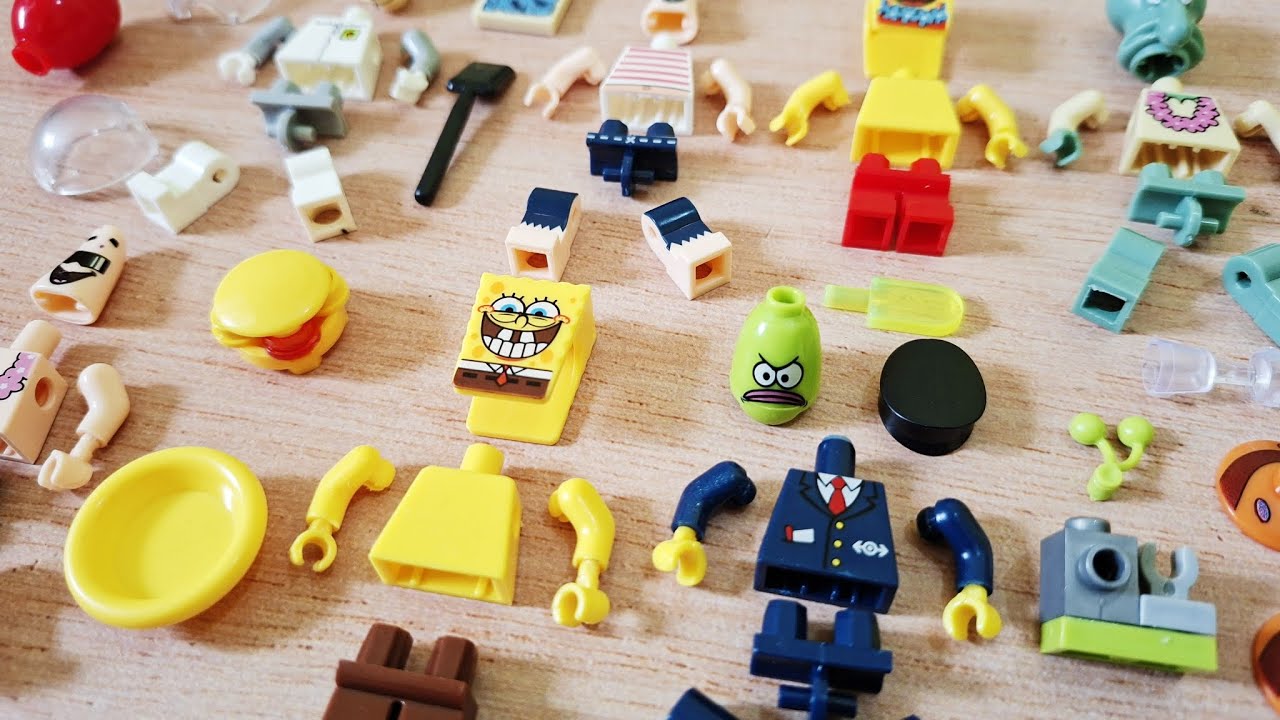 Lego SpongeBob SquarePants minifigure | Patrick Star, Shandy, Squidward | unofficial lego minifigure