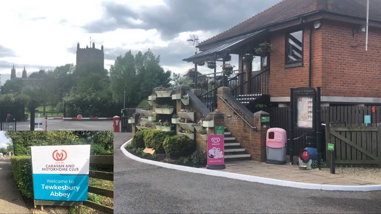 Drive round Tewkesbury Abbey Caravan and Motorhome Club Site
