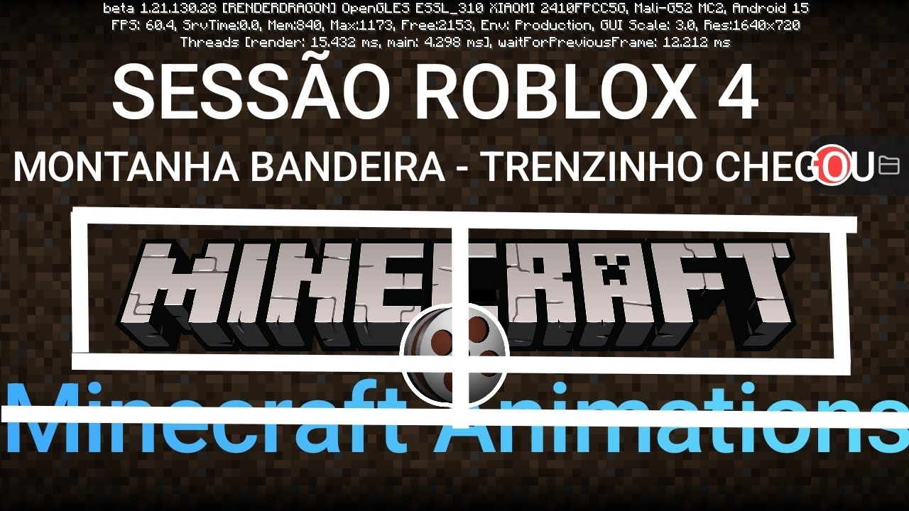 GAMEPLAY ANIMATIONS - SESSÃO ROBLOX 4 - MONTANHA BANDEIRA - TRENZINHO CHEGOU