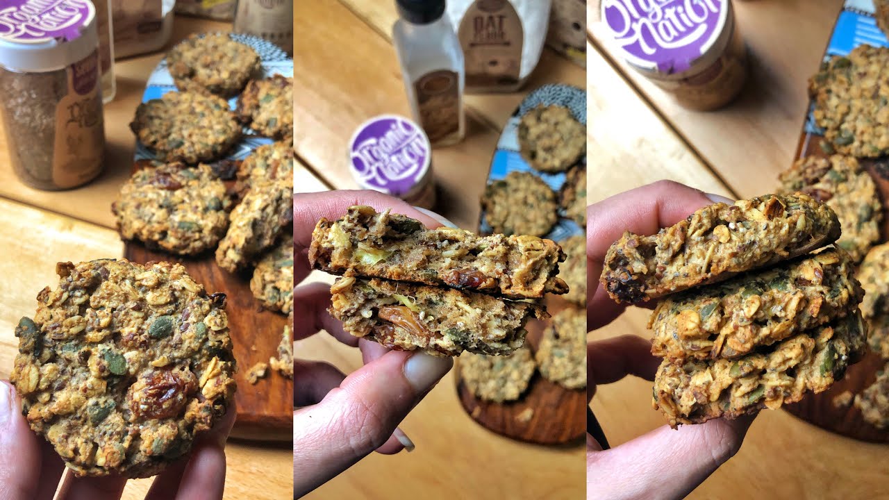 كوكيز نباتيه صحيه بدون بيض و زبده و مغذيه جداً 😋🍪