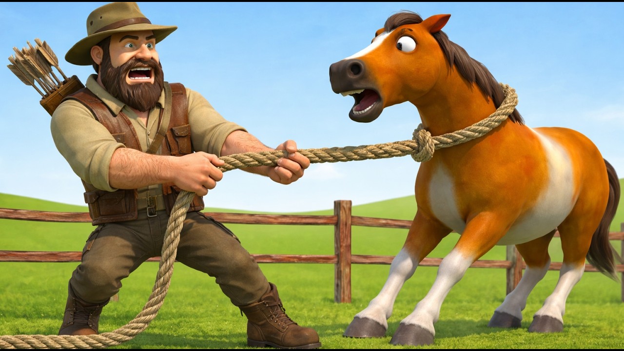 Oh no !Thief in the Farm! 😱 Every Animal is Gone! 🐎old macdonald🐄! Police Officer Saves the Day 👮‍♂️