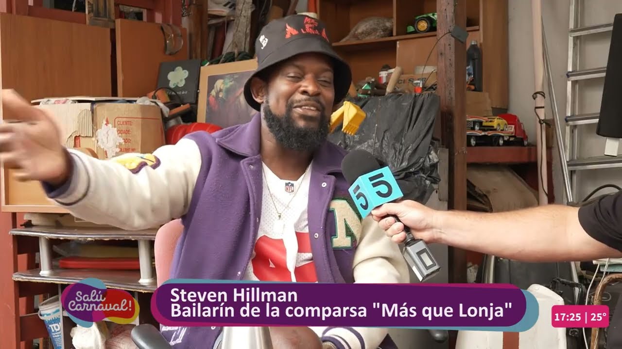 El móvil de Salú Carnaval visitó a Steve Hillman, bailarín de la comparsa Más que Lonjas