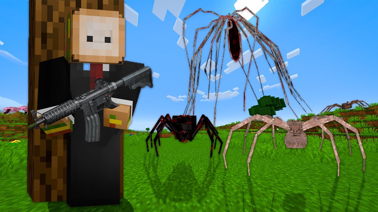 Use Armas VS ARA&Ntilde;AS GIGANTES en Minecraft