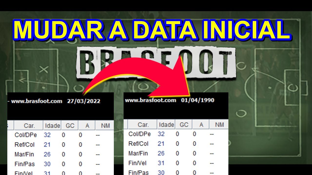 Mudar a data (ANO) do brasfoot PC