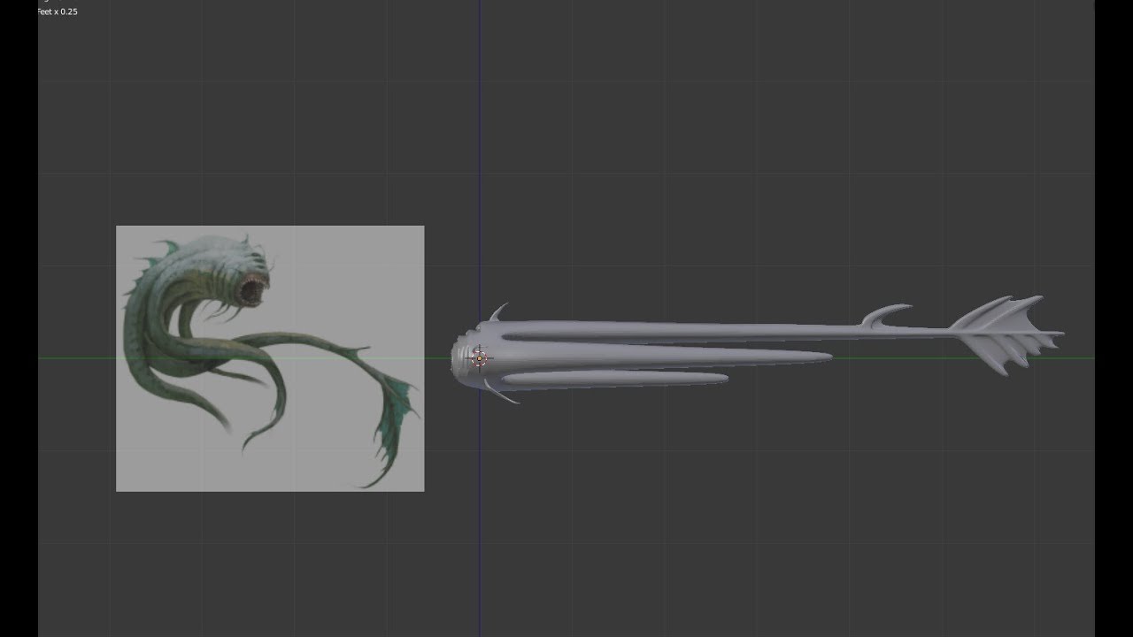 Aboleth Pt. 2 - Modeling Tentacles and Fins