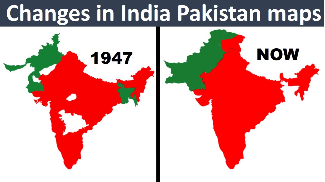 Changes in Maps of Pakistan & India &ndash; Princely States of Subcontinents