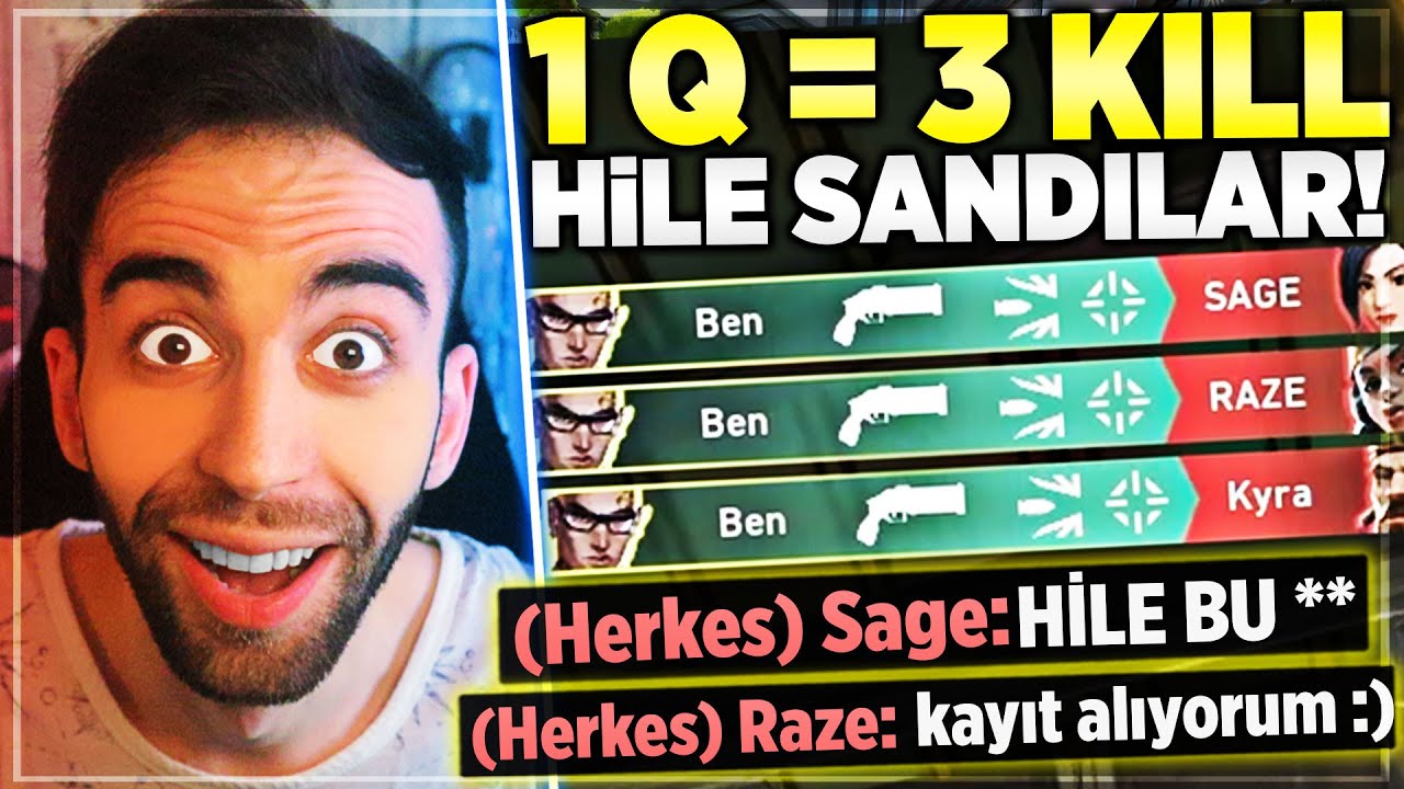 OHA VALORANT REKORUNU KIRDIM! CHAMBER'IN 1 Q'SUYLA 3 KİŞİ KESTİM!! HİLE SANDILAR! RASHERİNO VALORANT