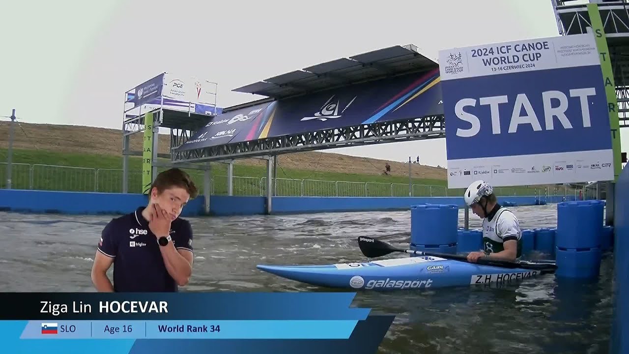 Ziga Lin Hovevar, Slovenia, Kayak Slalom Final / 2024 ICF Canoe Slalom World Cup Krakow Poland