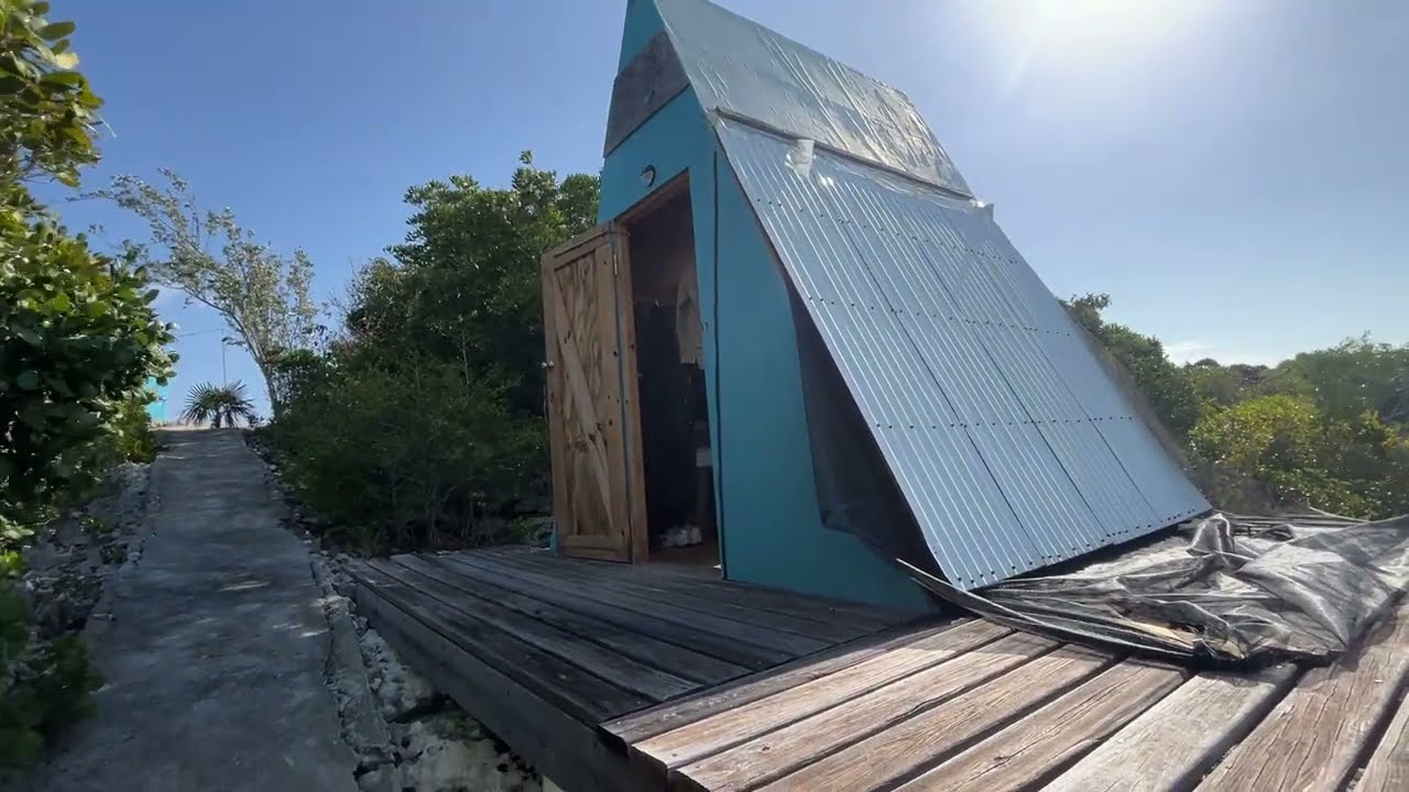 Dan's transforming A-frame cabin ￼#aframecabin #cabinlife #offgridliving #bahamaslife