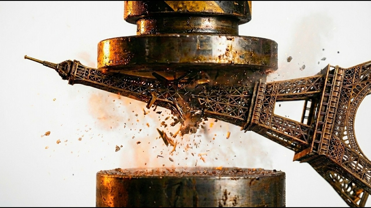 Crushing Architecture Under a Hydraulic Press | ASMR