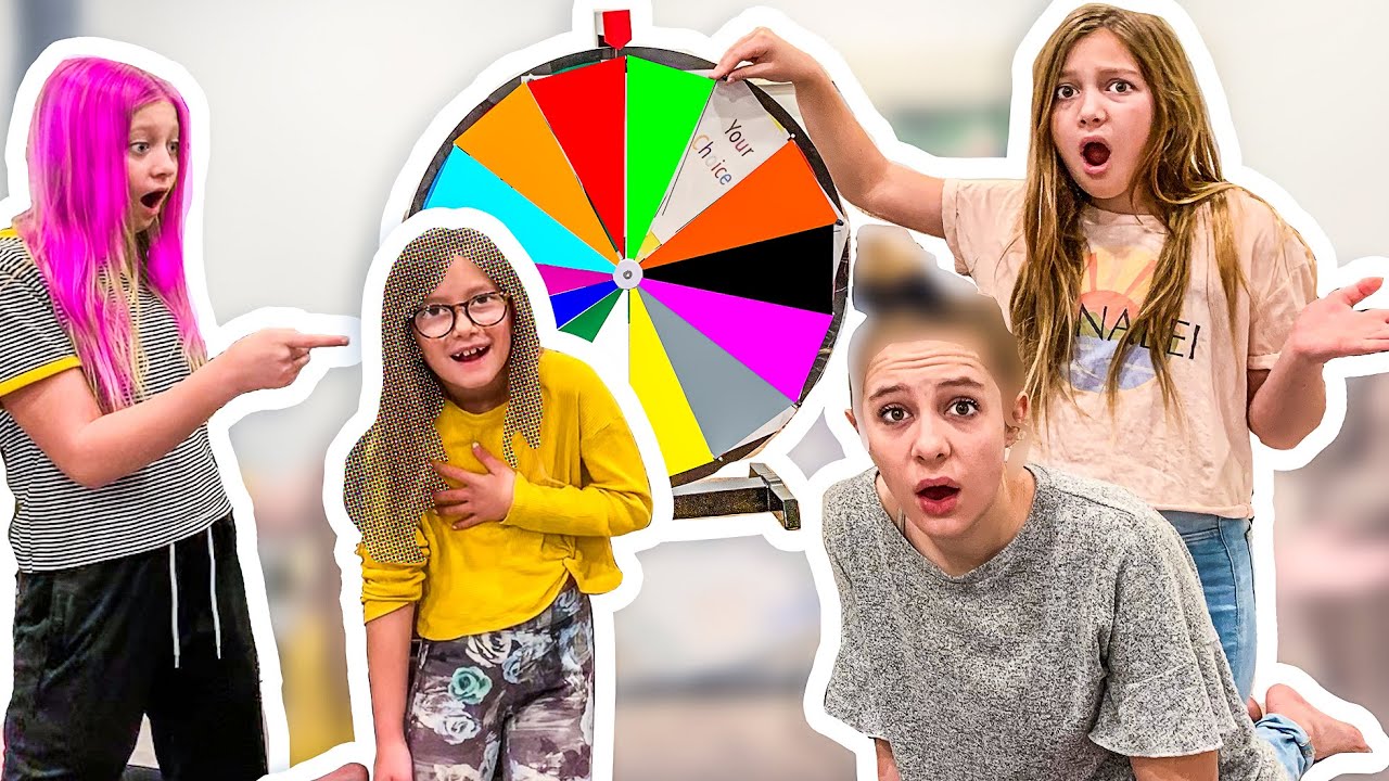 Coloring our Hair Whatever The Spinning Wheel Lands On!