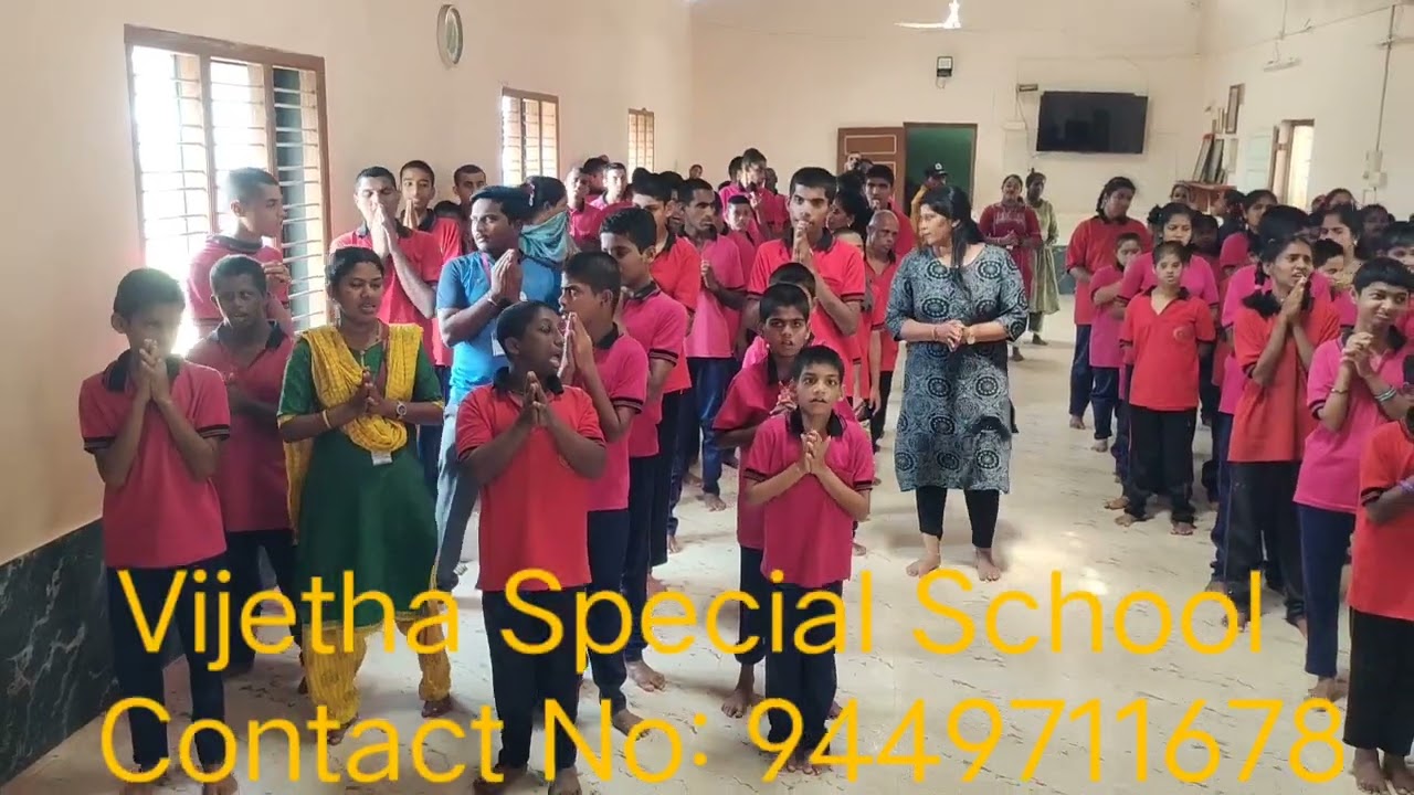Mr.Praveen R Poojary & Mrs.Deepa P Poojary Family Provided Special Meals To Vijetha Special School.