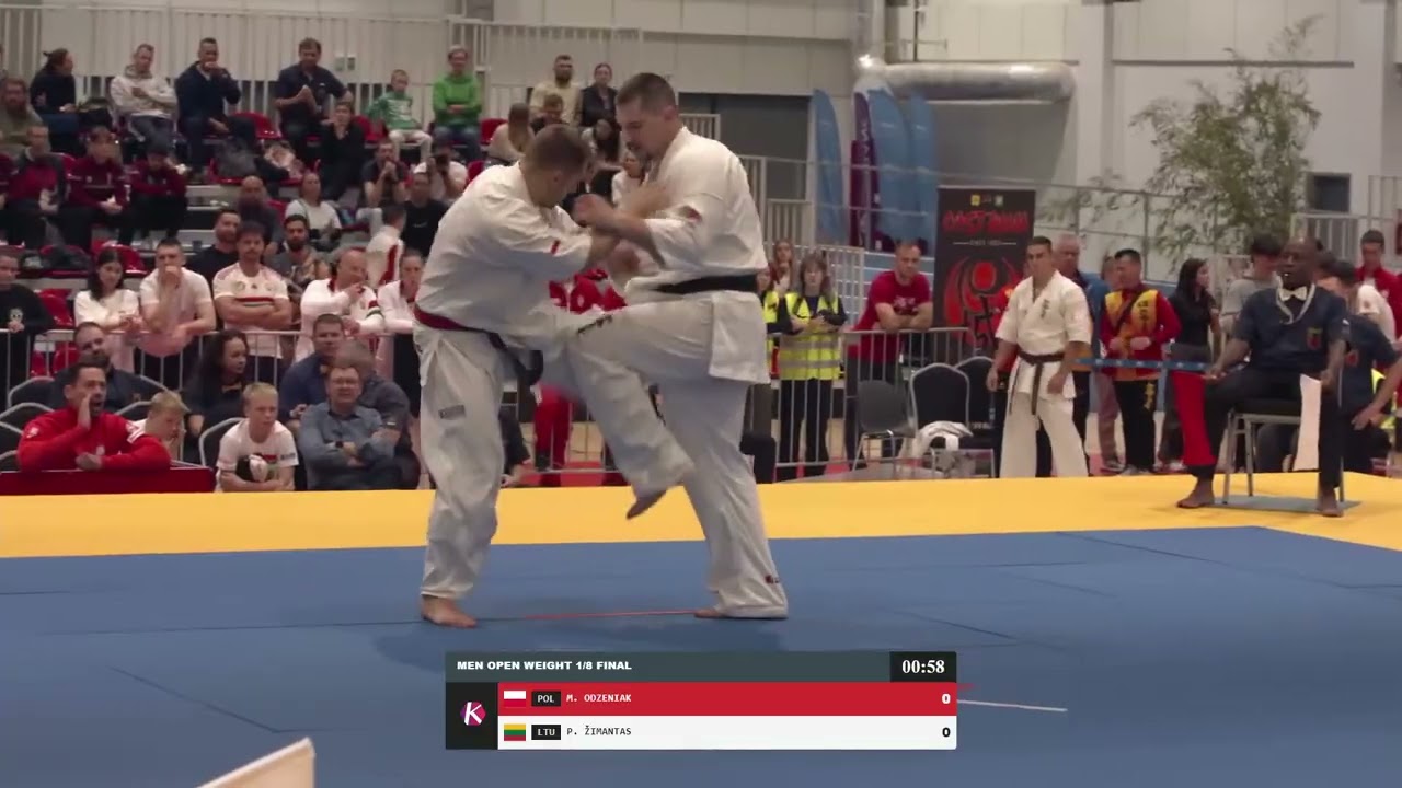 Bout 20 - Marek Odzeniak - Paulius Žimantas 2024 European Karate Championship Adults Open Weight