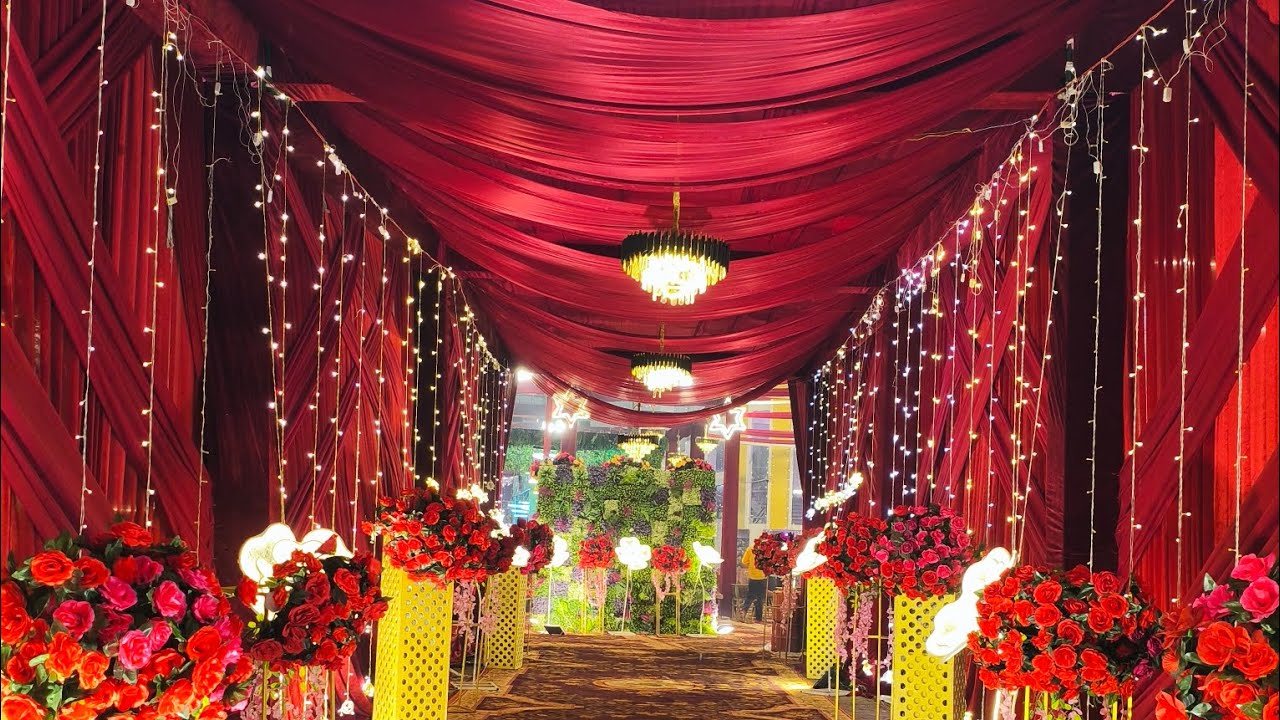 Indian wedding Decoration | Flower Decoration | Passage And Stage Decoration  💯❤️#youtube #wedding 