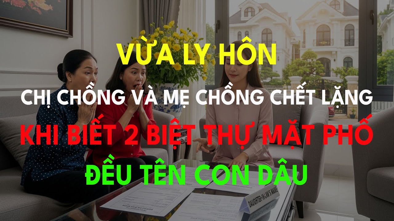 Vừa Ly Hôn, Chị Chồng Và Mẹ Chồng Chết Lặng Khi Biết 2 Biệt Thự Mặt Phố Đều Tên Con Dâu