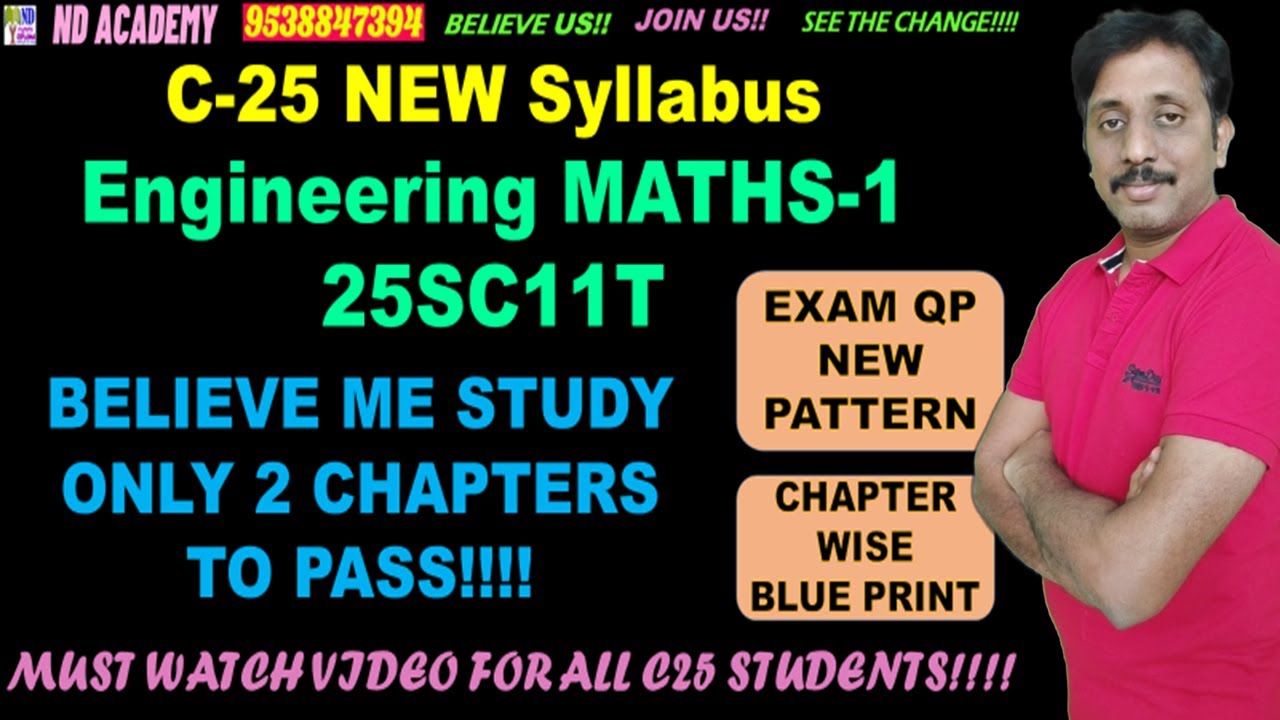 How to PASS C25 MATHS |25SC11T |C25 MATHS PASSING TRICKS!!! How to Score in C@% MATHS-1 |ND Academy