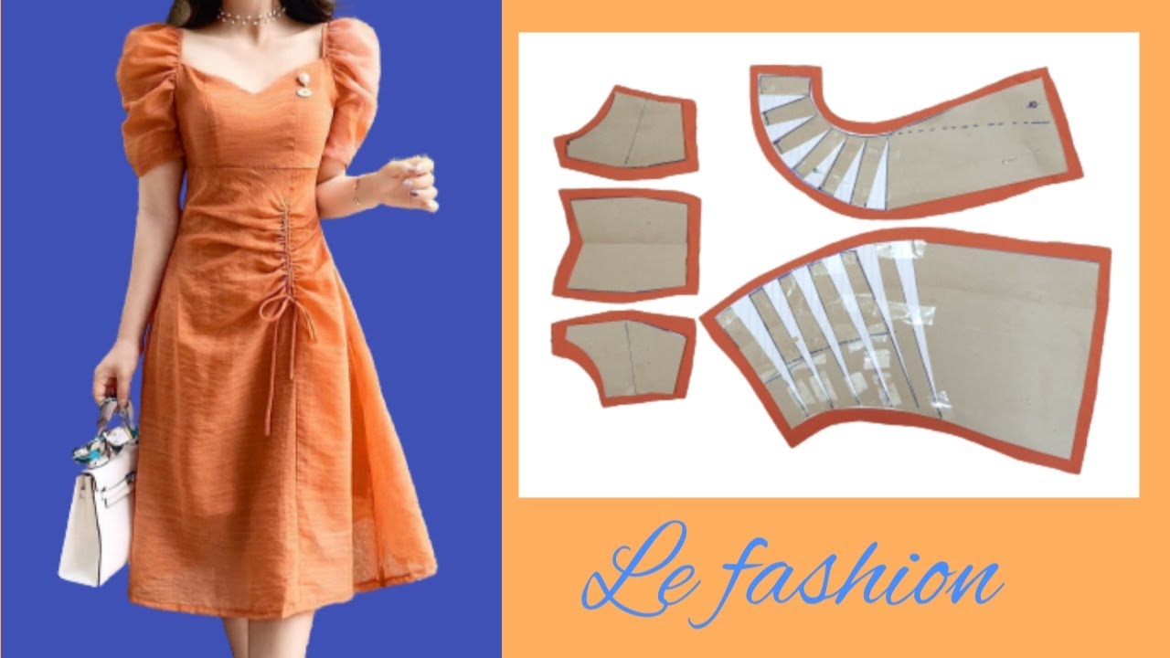 137 - Hướng dẫn cắt may đầm xếp nhún rút dây |dress design |le fashion |dạy cắt may |how to sew