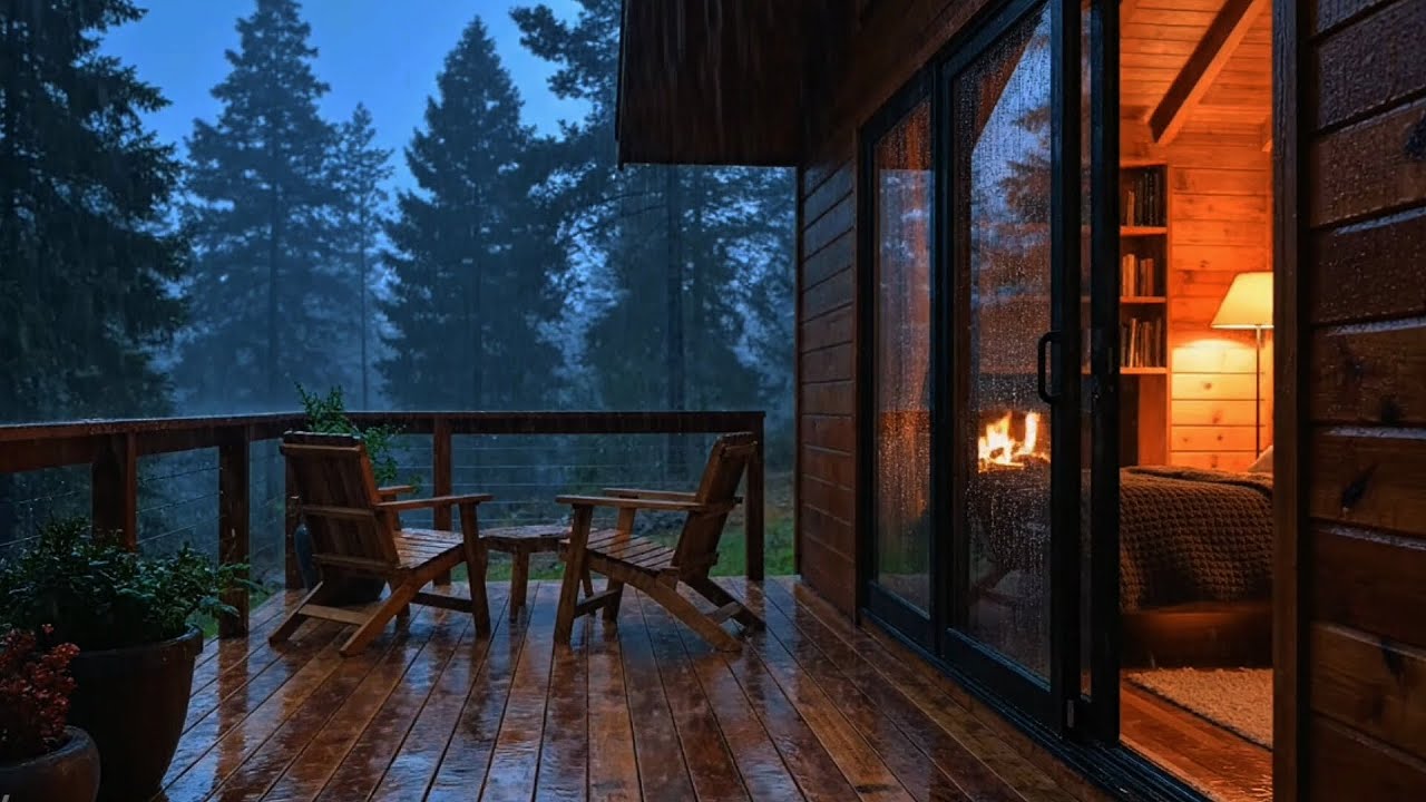 Midnight Rain at the Doorstep 🌧️ | 3 Hours Deep Sleep & Focus