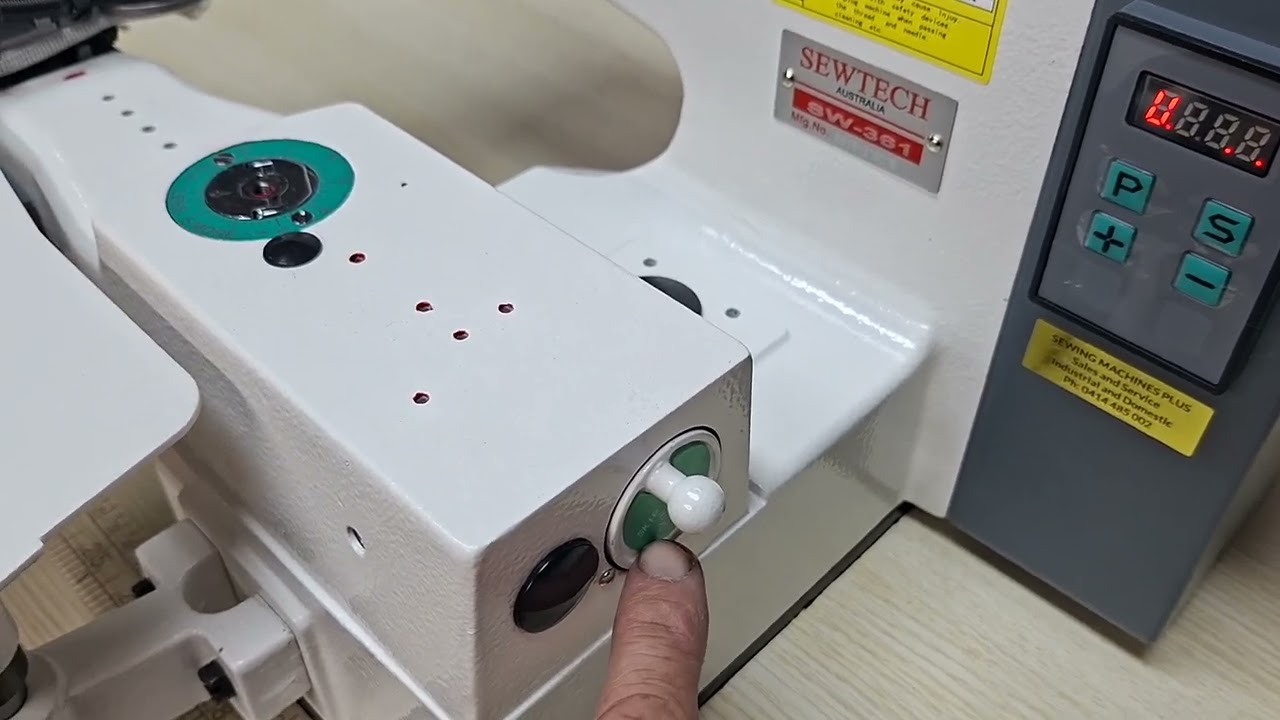 SewTech SW-361 industrial blind hemmer. Direct drive and Needle positioning.